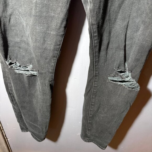 Good American Good Legs Skinny Jeans Black Distressed High Rise - Picture 7 of 10